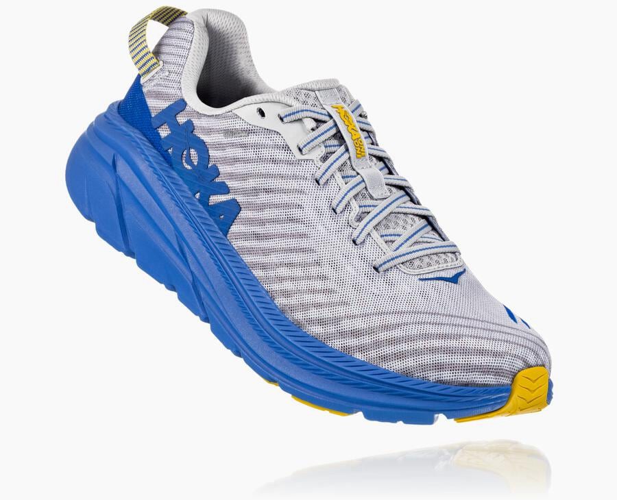 Running Shoes Mens - Hoka One One Rincon - Grey/Blue - IFEVHGX-47